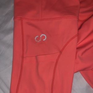 Curves and Combatboots 7/8 Coral Leggings